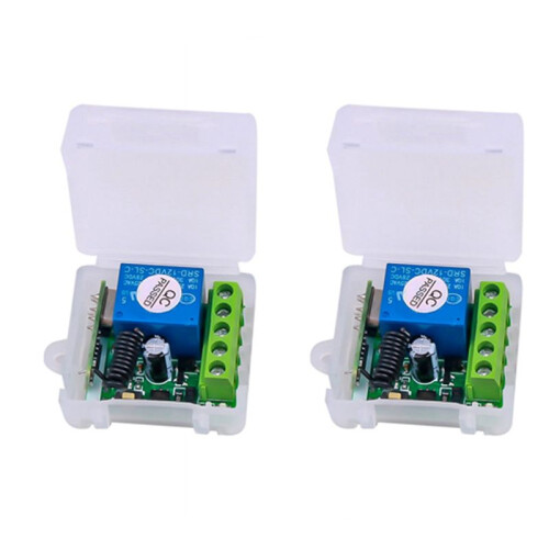 2X  12V 1CH RF Relay Receiver 433MHz Universal Wireless Remote Control  433 MHz Transmitter Button Module DIY