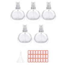 5 Flaconi Spray da 25 Ml. Piccoli Flaconi di Profumo per Atomizzatore Cosmetico. Flacone Spray per Atomizzazione. Flacone Spray In Vetro per Viaggi.