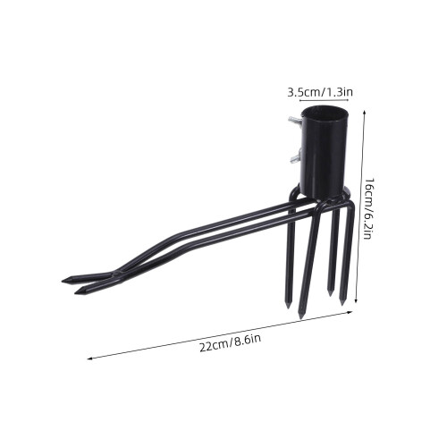 Accessoire Crochet Désherbeur Noir Courbure Pour Jardin 1