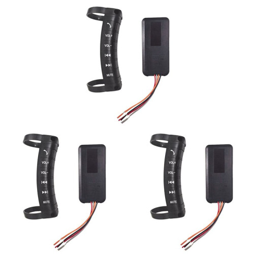 3X Universal Car Steering Wheel Remote Control Button Multi-Function Wireless  Control for 2DIN DVD Player