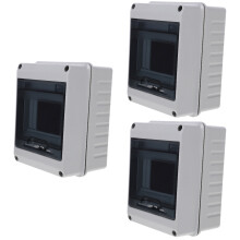 3Pcs Weatherproof Grey ABS Plastic Distribution Junction Box Durable