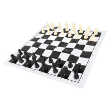 2-in-1 Portable Chess & Checkers Set, Folding Travel Board 24.5cm