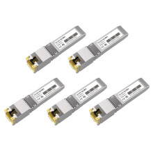 5X 10G SFP+ Module 10GbE Copper SFP Modules Optical Port Turn to RJ45 Ethernet Port Gigabit 1000M Transceiver Module