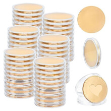 60 PCS Blank Coin Engraving Blanks Coin Metal Stamping Blank Coin 40 mm/1.57 Inch Round Tags Threaded Edged Coin
