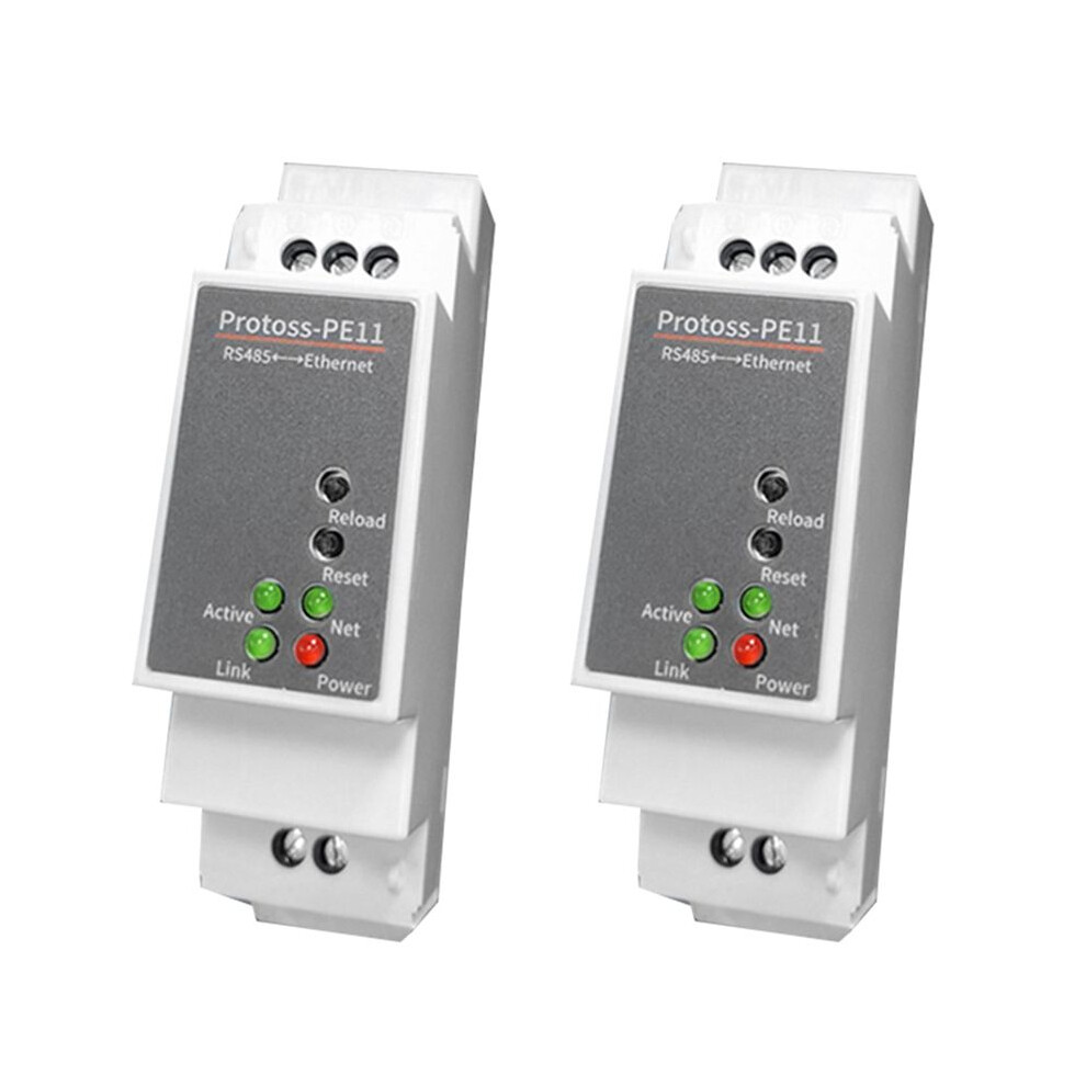 2X Din-Rail Serial Port Rs485 To Ethernet Converter Server Protoss Mqtt Pe11-H Support Modbus Tcp Rtu 4713038412573