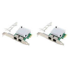 2X 2 RJ45 Port PCIe X1 Dual Gigabit Realtek 8111F+ ASM1082E Chipset Filter PCI-E Computer Lan Network Card 1000M