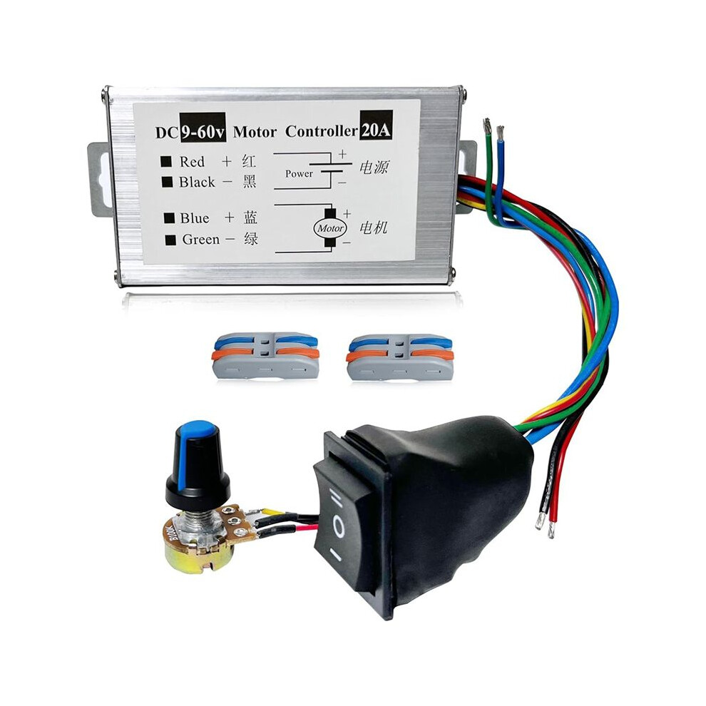 Motor Speed Controller, 12V 24V 36V 48V 60V Motor Pulse Width Modulator Regulator With Cw/Ccw 4711071895865