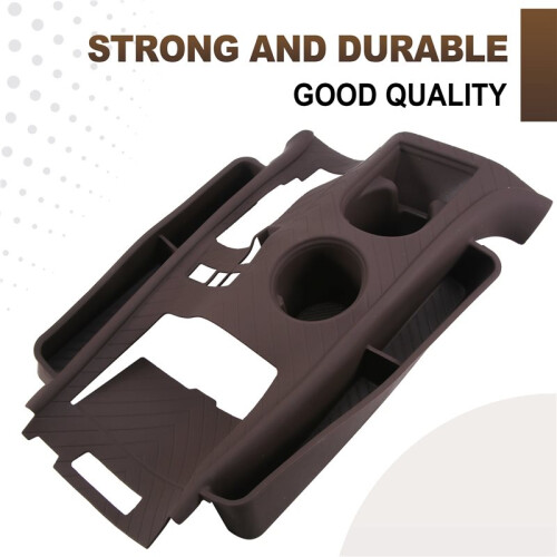 For  Sienna Central Console Silicone Protective Mat Cup Holder Mat Interior Modification Accessories Brown 2