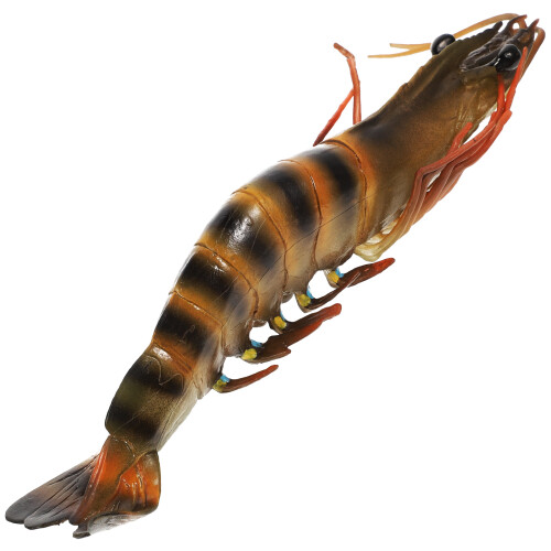 3Pcs Multi Plastic Shrimp Toys Realistic Ocean Creature Learning Toys 1
