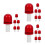 18Pcs Compact PP Emergency Vehicle Safety Lights Multi Color Flashing 9