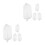 4Paires Accessoires Silicone Clair Pour Tenues Et Spectacles 4
