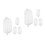 4Paires Accessoires Silicone Clair Pour Tenues Et Spectacles 8
