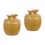 2Pcs Ceramic Kitchen Stew Pot Vintage Style Light Yellow Soup Bowl 2