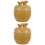 2Pcs Ceramic Kitchen Stew Pot Vintage Style Light Yellow Soup Bowl 5