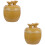 2Pcs Ceramic Kitchen Stew Pot Vintage Style Light Yellow Soup Bowl 6