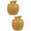2Pcs Ceramic Kitchen Stew Pot Vintage Style Light Yellow Soup Bowl 7