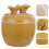 2Pcs Ceramic Kitchen Stew Pot Vintage Style Light Yellow Soup Bowl 8