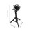 Compact Black Desktop Tripod Mic Stand Durable Metal Plastic Base 2