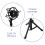 Compact Black Desktop Tripod Mic Stand Durable Metal Plastic Base 7