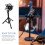 Compact Black Desktop Tripod Mic Stand Durable Metal Plastic Base 9
