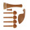 3Ensembles Accessoires Violon 4/4 Bois De Jujubier Élégant 10