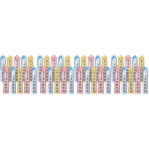 40Pièces Règles Mesure Enfants Portable Usage Bureau École 2