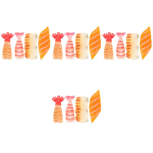 16Pièces Sushi Factices Haute Simulation Décor Maison Variés 1