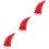 3Pièces Cornes Décoratives Rouge Pour Casque En Plastique 5