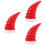 3Pièces Cornes Décoratives Rouge Pour Casque En Plastique 6