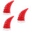 3Pièces Cornes Décoratives Rouge Pour Casque En Plastique 7