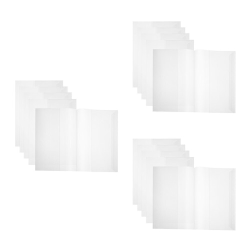 15Pcs Transparent Book Protective Covers Waterproof PP Book Sleeves 1