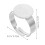60Pcs Round Stainless Steel Ring Blanks Adjustable Silver for Crafts 9