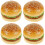 4Pcs Simulation Burger Model Artificial Food Display Prop 7