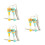 3St Ergonomisch Handvat Springtouwen Kids Bamboe Multikleur Workout 4