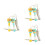 3St Ergonomisch Handvat Springtouwen Kids Bamboe Multikleur Workout 6