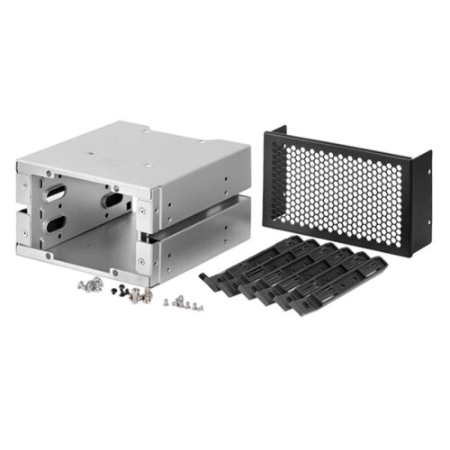 2X 3.5 Inch HDD Cage Rack Hard Driver Tray Hard Drive Cage Support 3 HDD Hard Disks 1