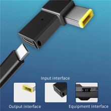 2X 100W USB Type C Female to Square PD Plug Converter USB-C Fast Charging for Laptop Power Adapter Connector
