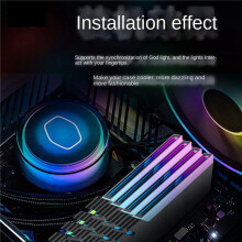 2X Computer DDR4 DDR5 5V ARGB Sync Memory Radiator PC RGB Colorful RAM Heatsink Cooler Cooling Shim Armor Black