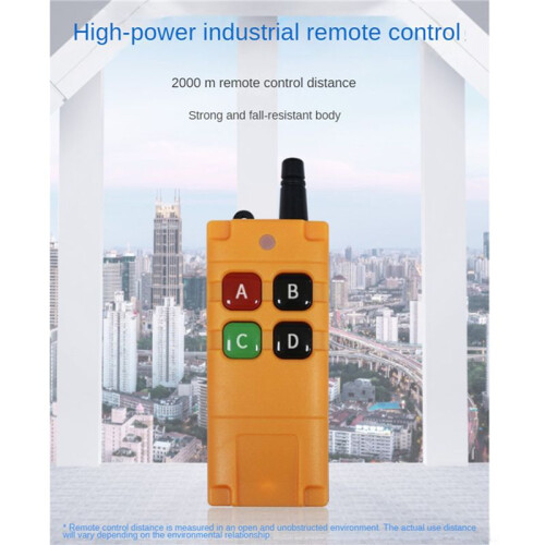2X High Power Waterproof and Drop-Proof Industrial Wireless Remote Control EV1527 Chip ASK 2000M 433Mhz 4 Button 2