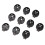 50pcs Black Round Button Battery Holder Case for CR2032 2016 2025 3