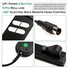 3X Electric Sofa Remote Replacement, 5 Pin 4 Button Power Recliner Remote for OKIN LIMOSS Pride Golden Berkline
