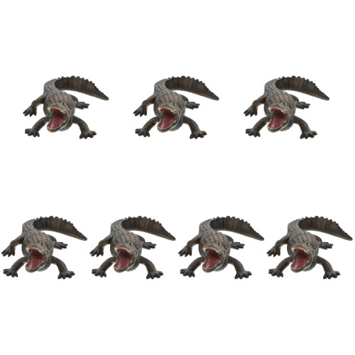 7Pcs Black Simulation Animal Model Kids Cognitive Toy Durable PVC 1