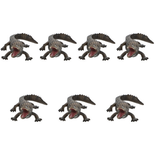 7Pcs Black Simulation Animal Model Kids Cognitive Toy Durable PVC 2
