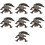 7Pcs Black Simulation Animal Model Kids Cognitive Toy Durable PVC 8