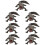7Pcs Black Simulation Animal Model Kids Cognitive Toy Durable PVC 11