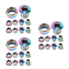 15Sets Bike Crank Arm Fixing Bolts Chainring Screws Aluminum Alloy