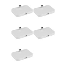 5X Handy Desktop Typ C Lade Station Halter Handy Usb-C Lade Station Docking Station Silber