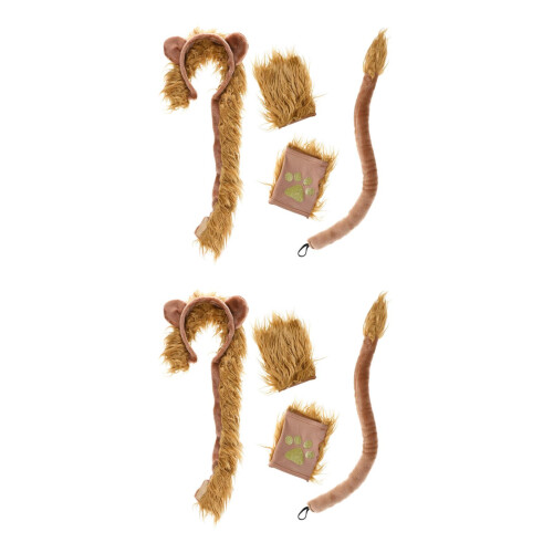 2Sets Kostüm-Set Kinder Rollenspiel Haare Hoops & 2