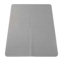 Large Gray Silicone Cat Litter Mat, Anti-Slip, Versatile & Trap Mat