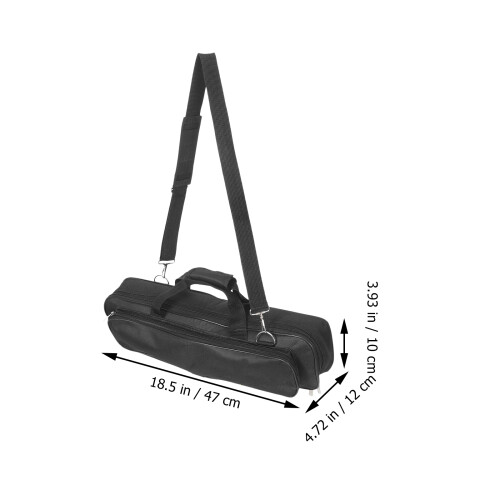 2Pièces -Flûte Oxford Noir Sac Protection Facile 1